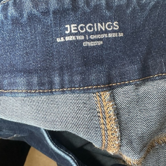 Chicos Dark Wash Denim Jeggings - Picture 4 of 5